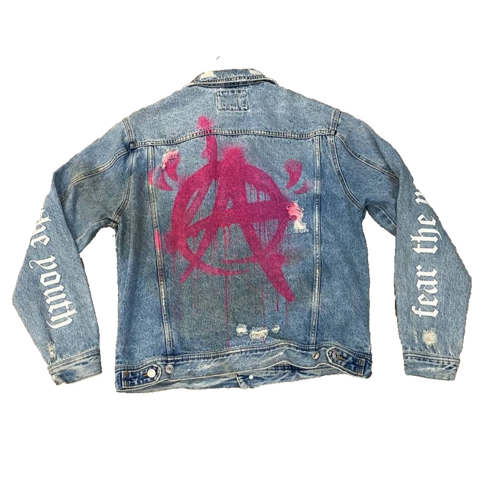 PUNK ® - LA Anarchy Distressed & Trashed Denim Jacket - Fear the Youth